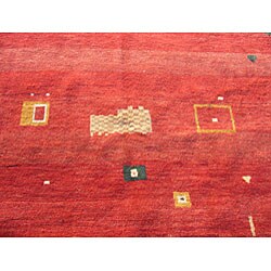 Persian Gabbeh Red Rug (6' x 7'10) 