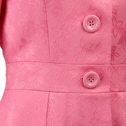 Tahari ASL Women's Pink Floral Skirt Suit