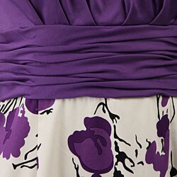 Jones New York Women's Purple Floral Dress