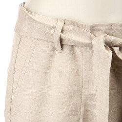 Hanna & Gracie Women's Cropped Linen Pants