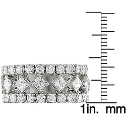 18k White Gold 5ct TDW Diamond Ring (G-H, I1) (Size 7.5)