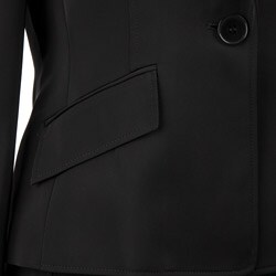 Kasper Women's Black 2-piece Petite Twill Skirt Suit