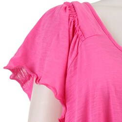 FINAL SALE RXB Women's Banded Bottom Slub Top