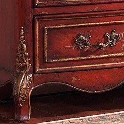 Hand-painted Ruby Accent Chest