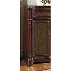 Hand-painted Mahogany Accent Chest 