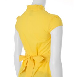 Cute Options Junior's Ruffled High-waist Blouse