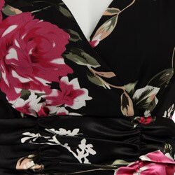 Connected Apparel Women's Floral Chiffon Dress