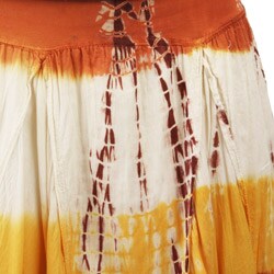 Baba Women's Tie-dye Rollover Waist Skirt