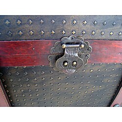 Phat Tommy Embossed Decorative Wooden Storage Trunk
