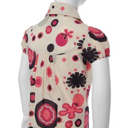 Funky Kid's Girl's Button Front Print Dress