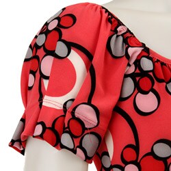 Simply Irresistible Women's Pleated Floral Top
