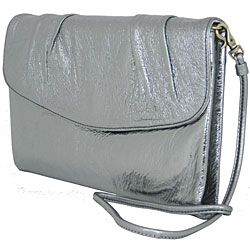 Franchi 'Brigitta' Metallic Clutch Bag