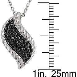 Sterling Silver 1/2ct TDW Black Diamond Necklace