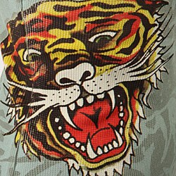 Ed Hardy Women's Light Green/ Tiger Thermal Camisole