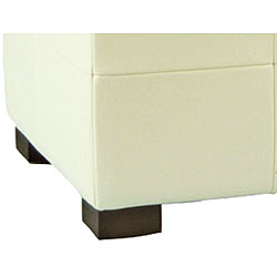 Lorenzo Medium Flip-top Off-white Storage Bench/ Ottoman
