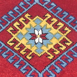 Indo Kazak Red/ Ivory Runner (2'8 x 8')