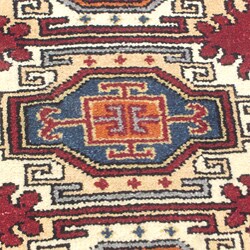 Indo Kazak Red/ Gray Runner (2'8 x 8')