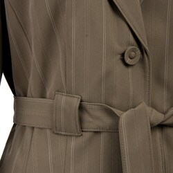 Larry Levine Women's York Stripe Belted Pant Suit