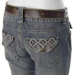 Apt. 9 Women's Denim Capris with Embellished Belt
