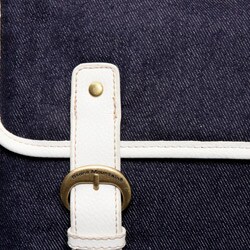 FINAL SALE Stone Mountain 'Brooke' Denim Flap Saddle Bag