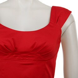 Maggy London Women's Red Scoop-neck Sheath Dress