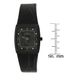 Skagen Women's Black Leather Watch