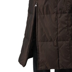 Anne Klein Women's Faux Fur Trim Hood Long Down Coat