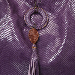 Carla Mancini Leather Snakeskin-embossed Tote