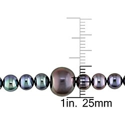 Cultured FW Black Pearl Endless Necklace (5-10 mm)