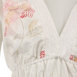 Hale Bob Women's White Silk Flower Print Dress