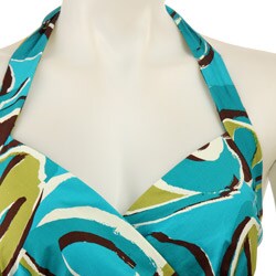 R&K Women's Surplice Halter Dress