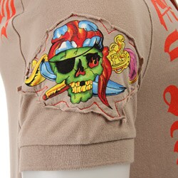 Ed Hardy Men's Short-sleeve Pirate Skull Polo