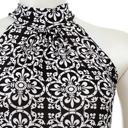 Nicewear Women's Black and White High-neck Dress