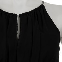 Connected Apparel Women's Black/ Silver Chiffon Dress