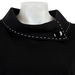 Tahari ASL Women's Short-sleeve Belted Ponte Dress