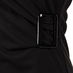 ASOS BLACK Buckle Drape Back Dress at ShopStyle