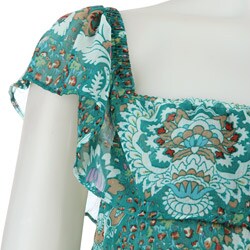 FINAL SALE Grass Junior's Chiffon Tiered Blouse
