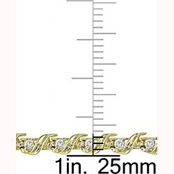 14k Yellow Gold 1ct TDW Diamond Bracelet (H-I, I1)