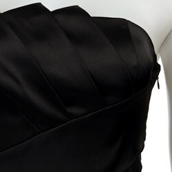 Morgan & Co Junior's Strapless Oragami Fold Satin Dress