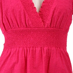 FINAL SALE Max & Cleo Women's Smocked Tie-back Dress
