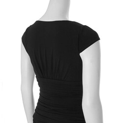 Sangria Women's Shirred Cocktail Maxi Dress
