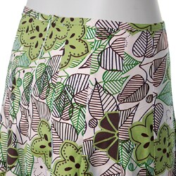 Adi Designs Green/ Orange Junior's Paneled Full Skirt