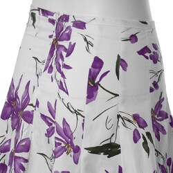 Adi Designs Junior's Floral Print Paneled Full Skirt