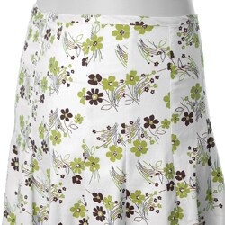 Adi Designs Junior's Floral Print Paneled Full Skirt