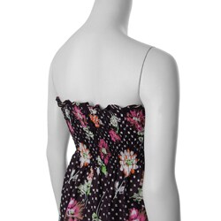 Cute Options Junior's Floral Black Tube Dress