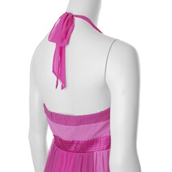 Sangria Women's Flowing Silk Halter Dress