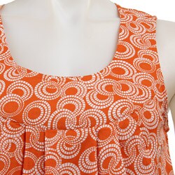 Voile Women's Orange Printed Dress
