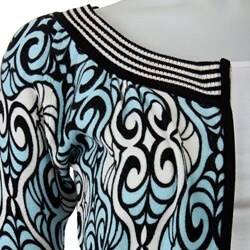 Escio Women's Blue Zip-up Cardigan