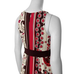 Sangria Women's Retro Print Sleeveless Maxi Dress