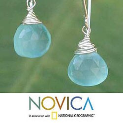 Sterling Silver Chalcedony 'Sublime' Earrings (Thailand)